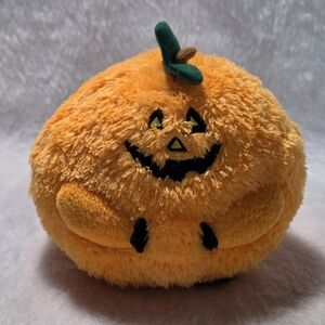 CARVER Ty Beanie Baby Ballz Pumpkin 5" Halloween 2011 Plush Toy NO HANGTAG